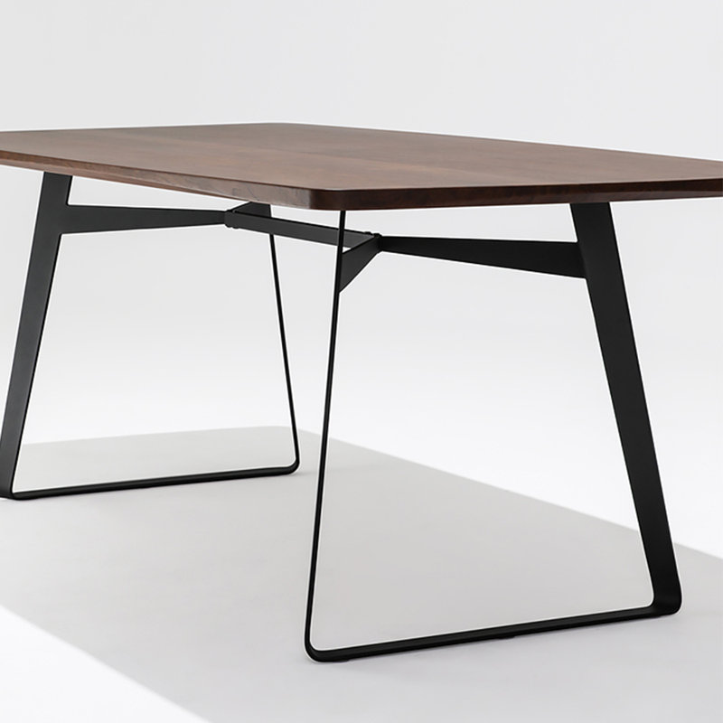 Walnut iron dining table