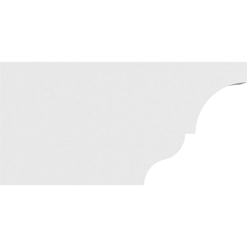 4"W x 10"H x 20"L Standard Asheboro Architectural Grade PVC Rafter Tail, 10"H x 4"W x 20"D
