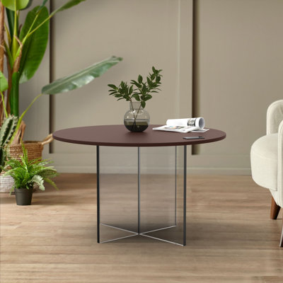 Table basse ronde en bois aggloméré Ballyclug