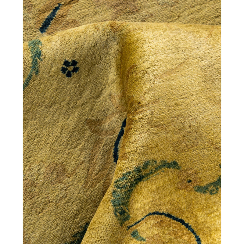 Huckstep One-of-a-Kind 5' 10" X 8' 10" Wool Area Rug Gold