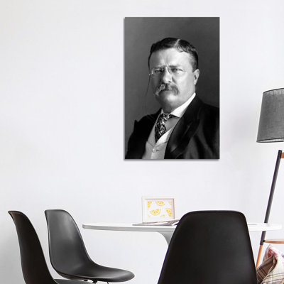 Portrait du président Theodore Roosevelt in 1904 par John Parrot - Photographie sur toile tendue