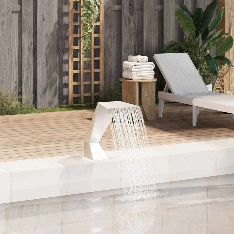 Garlough vidaXL Pool Fountain, Stainless Steel 304 Construction, Chlorine-Resistant, 25.2" x 11.8" x 20.5"