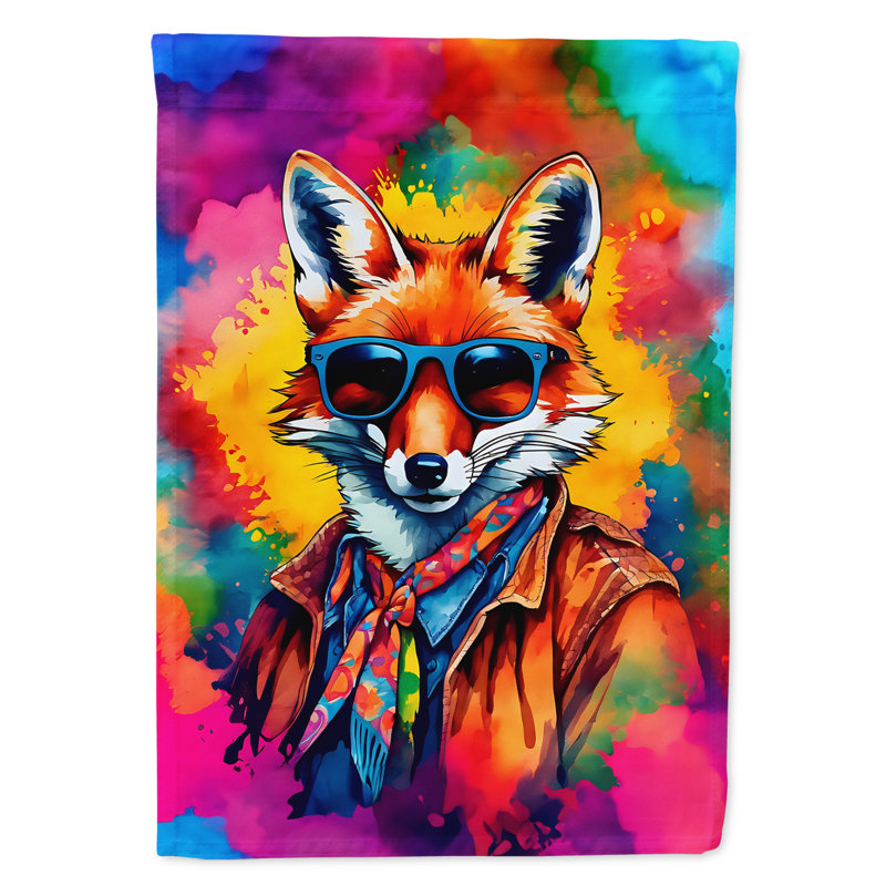 Drapeau de maison de renard hippie