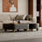 Walnut Solid Wood Finish Irregular Nesting Coffee Table Set