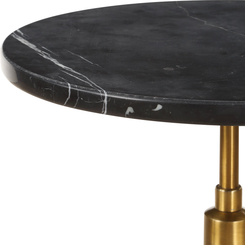 Tenafly Black Marble Accent Table