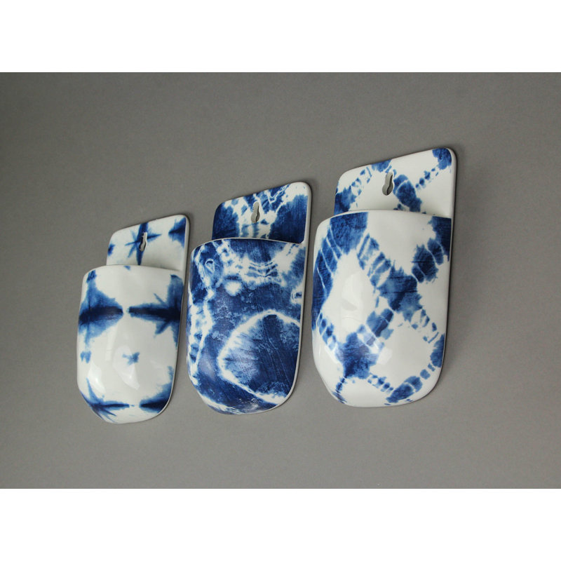 Ensemble de 3 décorations murales Shibori