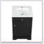 Meuble-lavabo moderne de 20 pouces avec lavabo, porte à fermeture douce, support de rangement et tablette réglable pour les espaces compacts-341037957