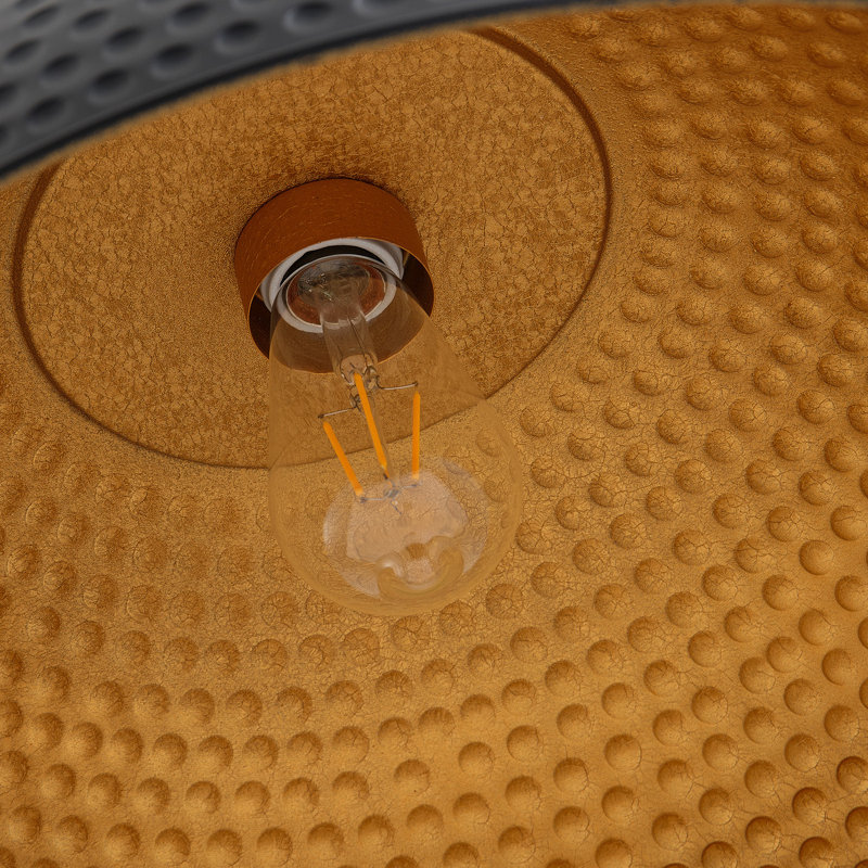 Luminaire suspendu rond en fer 1 lumière