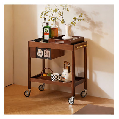 Chariot utilitaire à deux niveaux avec plateau amovible