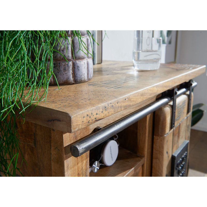 Railway Solid Wood 70cm W 2 - Drawer Chest of Drawers