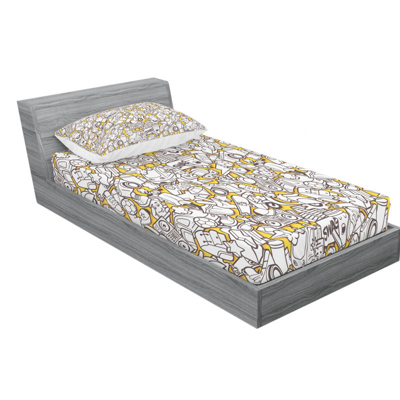 Microfiber Fitted Sheet, Twin XL Fitted Sheet with 2 Pillowcases