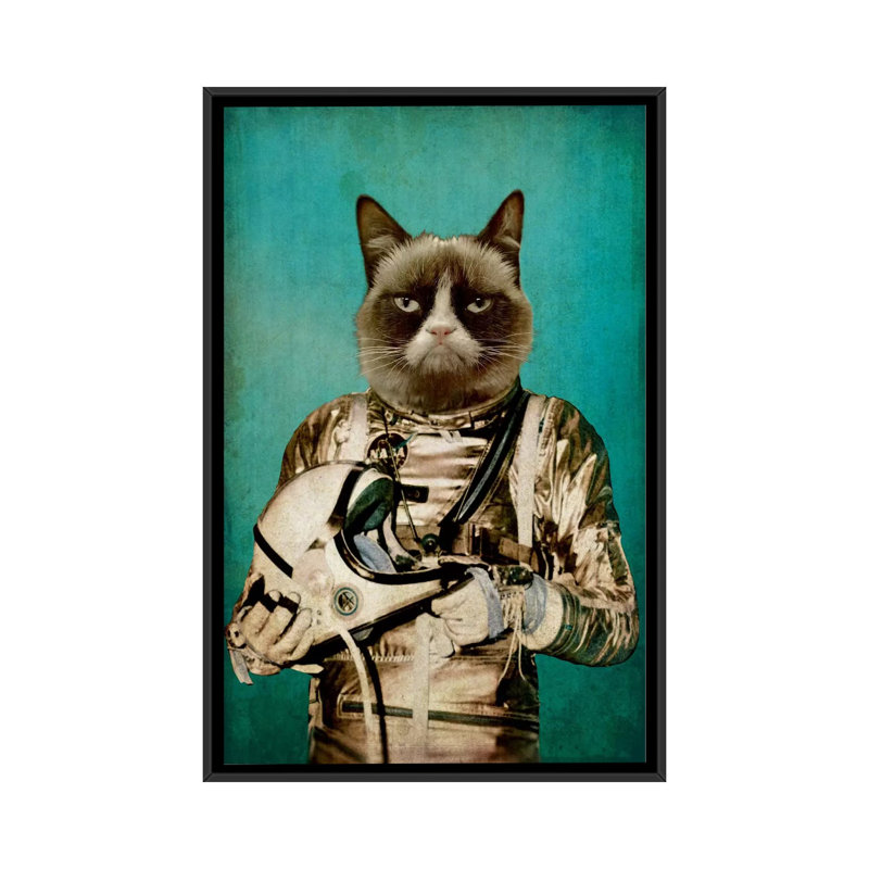 « i need some space », impression sur toile, H 26 po x l 18 po x P 1,5 po, Toile avec cadre noir, Pas de tapis