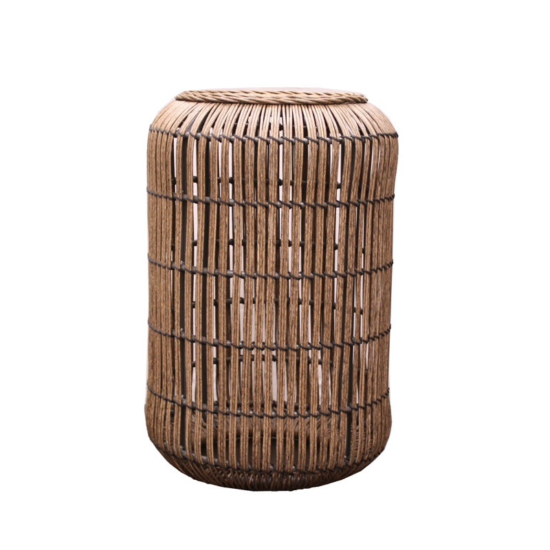 Augusta Round Wicker Outdoor Side Table , 16'' in. W 16'' in. D
