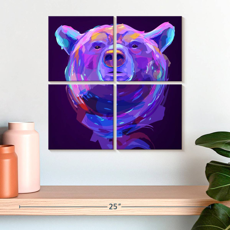 Brampt Colourful Bear, 18" H x 18" W