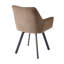 Nordic Style Swivel Dining Chairs With Arms, Fabric Upholstered Accent Chairs,Metal Legs, 360° Swivel Kitchen Chairs -482746598-482845253