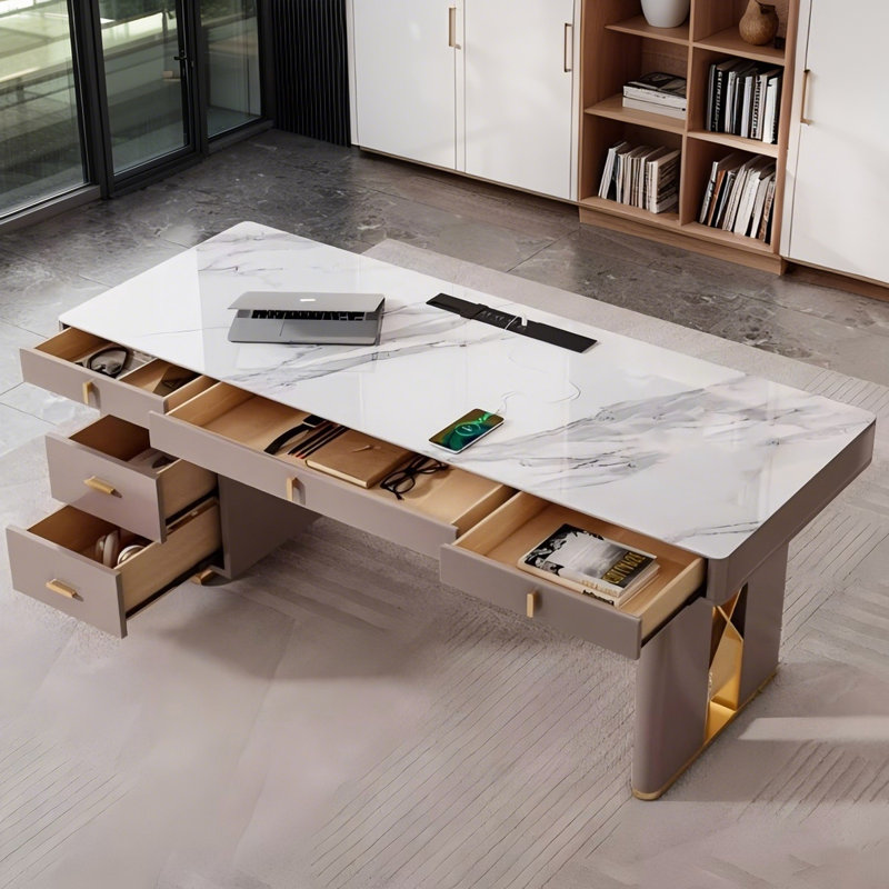 Bureau multifonctionnel moderne et minimaliste, H 29,53 po x l 70,87 po x P 27,56 po