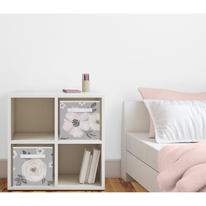 Floral Fabric Bin Set