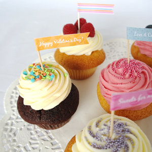 fahnen auf cupcake