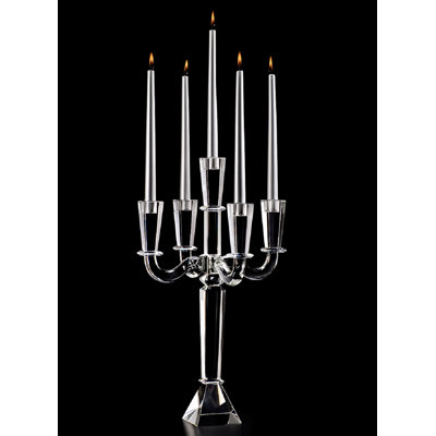 21'' H Crystal Tabletop Candelabra