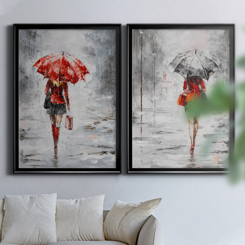 City magasiner III - ensemble de 2 reproductions d'art, H 26,5 po x l 73 po x P 1,5 po, H 31,5 po x l 47 po x P 1,5 po