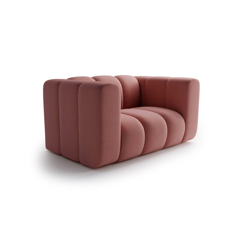 Velvet Accent Chair, Pink