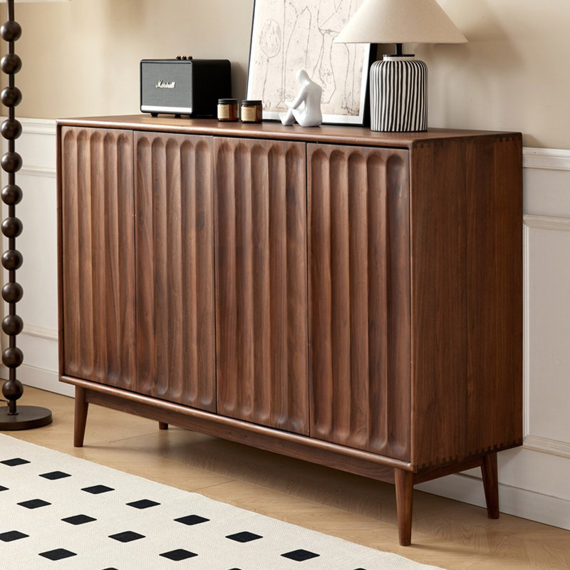 Walnut Solid Wood Shoe Storage Bench