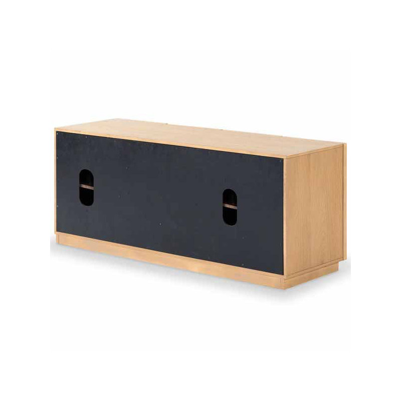 Bronwyn 4 Door Wood Media Stand, Natural