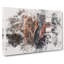 Wooden Electric Guitar - Wrapped Canvas-56657994