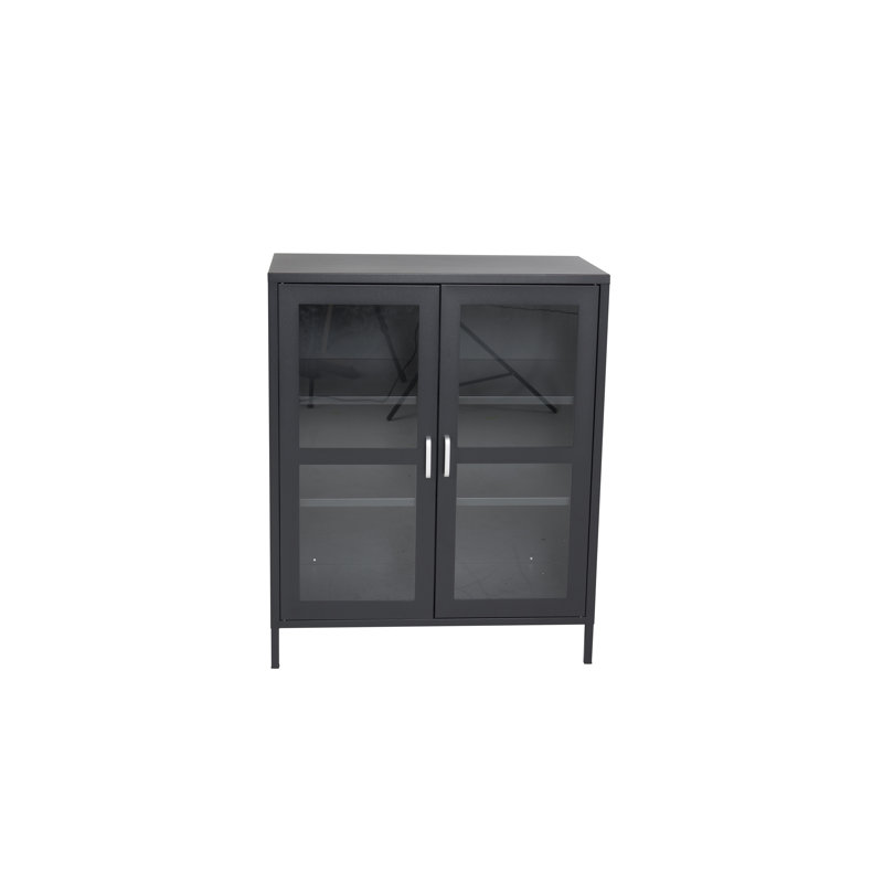 Nauvoo 80cm Wide Solid Wood File Cabinet, Black