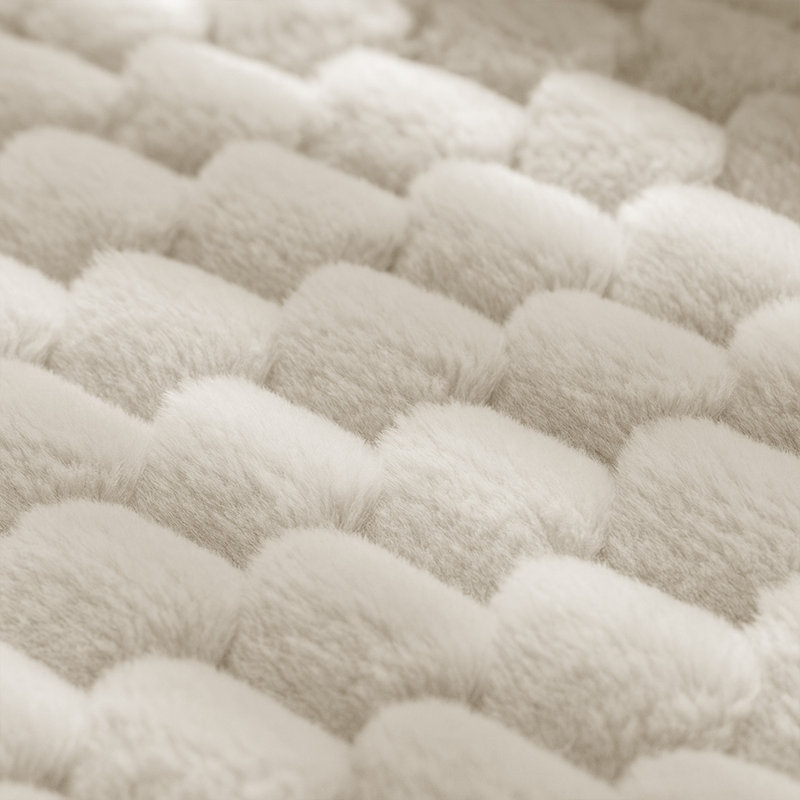 Luxury Chunky Popcorn Thermal Sofa Protector, Beige, 1 Seater