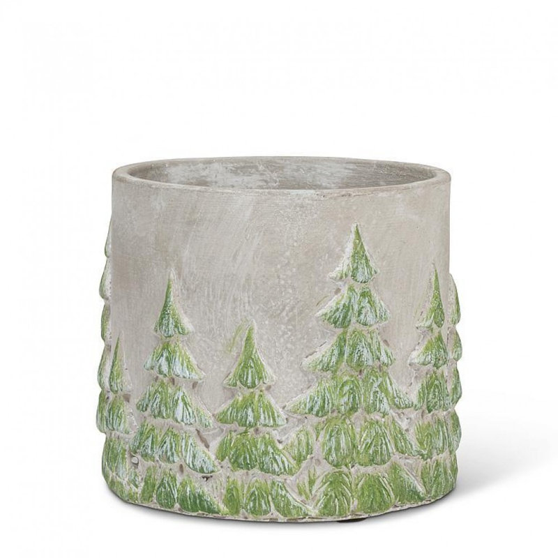 Medium Planter With Pine Trees