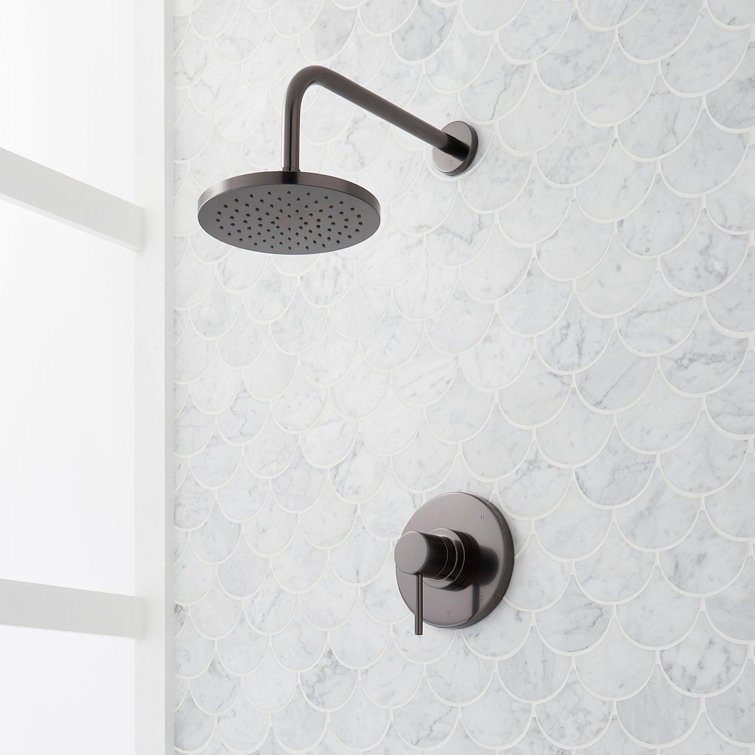 Lexia Pressure Balanced Shower Only Trim Package with Rain Shower Head - Rough In Included