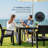 Outdoor Table And Chairs For 4, Patio Dining Sets With Umbrella Hole, Weather Resistant Patio Furniture Set For Lawn, Garden, Backyard, Poolside-112235001