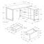 Bureau d'ordinateur, bureau personnel, coin, gauche, configuration à droite, tiroirs de rangement, forme en L, travail, ordinateur portable, stratifié blanc, métal gris, contemporain, moderne-537251982