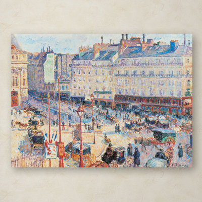 « place du havre 1893 » par camille pissarro, reproduction d’art sur toile tendue