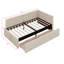 Structure de lit simple en coin avec tiroirs-923582885