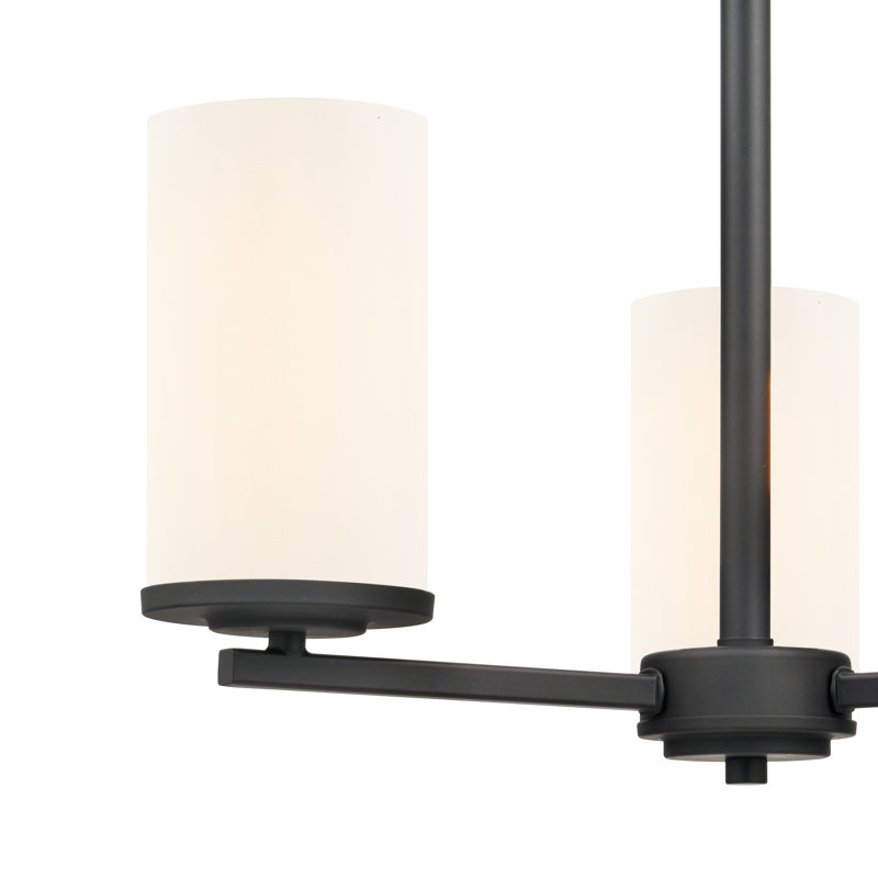 Verlana 19" 3-Light Chandelier - Matte Black, Matte Black