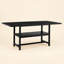 Table de salle à manger moderne en bois d'ingénierie noir avec rangement, 180 x 90 cm.-185409045