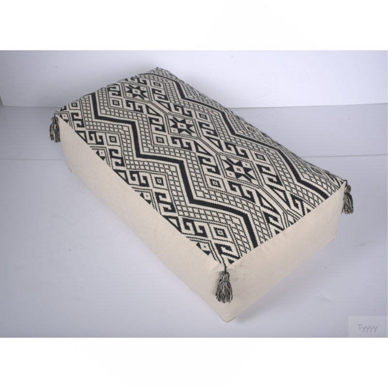 Repose-pieds rectangulaire Kiki, noir naturel