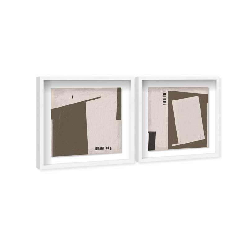Structural Set Set by Oliver Gal, 21.5"H x 21.5"W, White Shadowbox