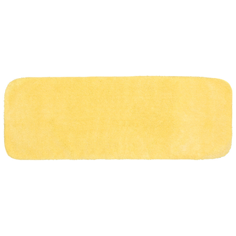 Tapis de bain antidérapant en nylon doux Mccluney, L 22 po x L 60 po, Caoutchouc jaune canard