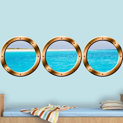 Nautical & Beach Non-Wall Damaging Wall Decal