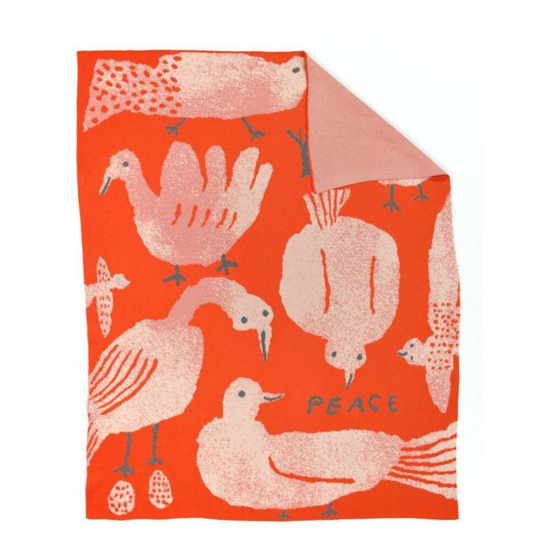 Peace Throw Blanket, Cardinal