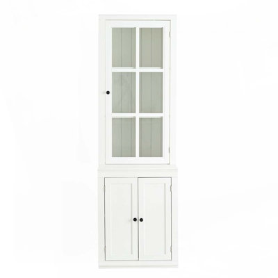Cabinet with Single Tempered Glass Door, China Cabinet Hutch Cabinet with Double