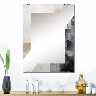 Ahnalia - Grand miroir mural à carreaux abstraits