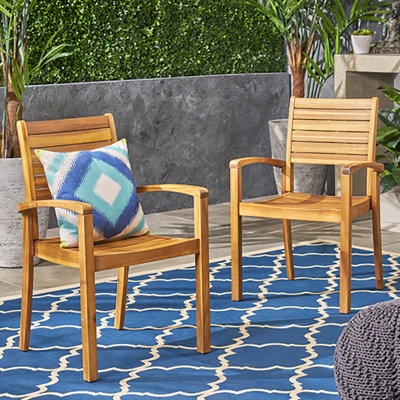 Chaise de salle à manger d'extérieur, teck 63223,00 KD