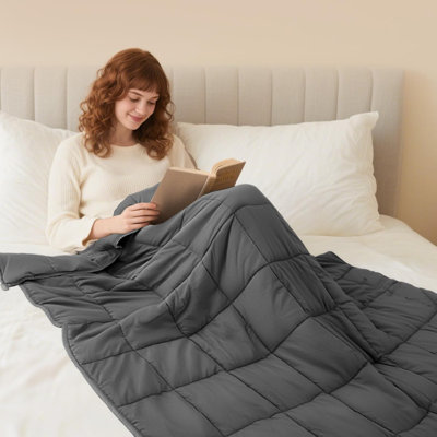 Reversible Weighted Blanket for Deep Sleep & Relieves Anxiety, Breathable, Washable
