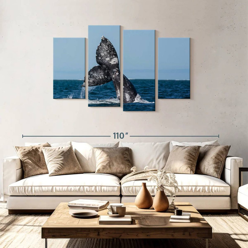 Brampt Gray Whale Tail, 48" H x 75" W