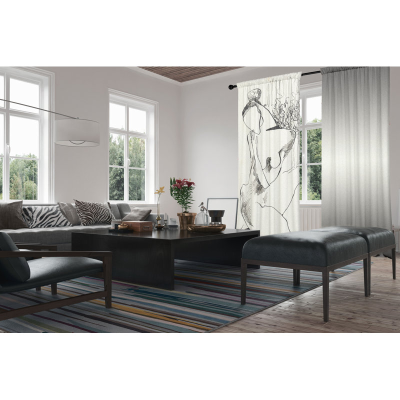 Blackout Curtain Panel Pair, 148 W x 300 D cm