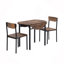 Modern 3-Piece Round Dining Table Set With Drop Leaf And 2 Chairs For Small Places
